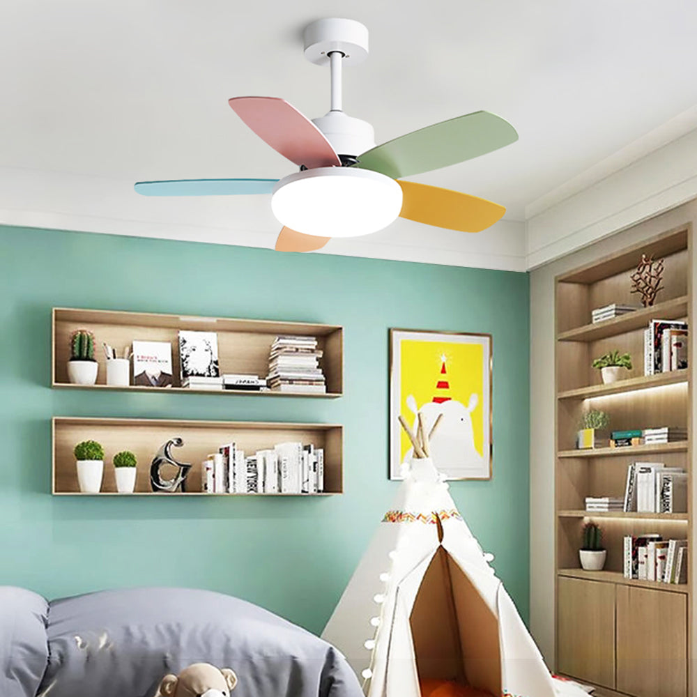 Morandi Colorful DC Ceiling Fan with Light, Summer, 42'' - Cueteks