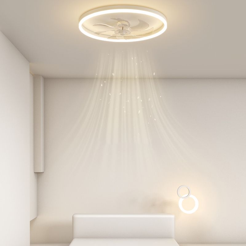Edge 7-Blade Ring Ceiling Fan with Light, DIA 15.7"/19.7"/23.6" - Cueteks