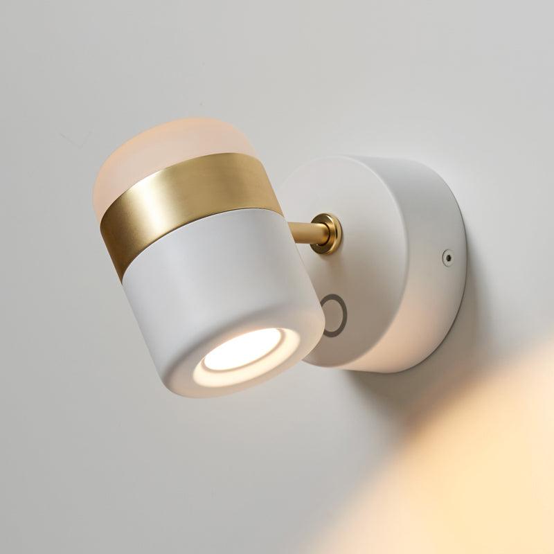 Adjustable cylindrical LED wall light