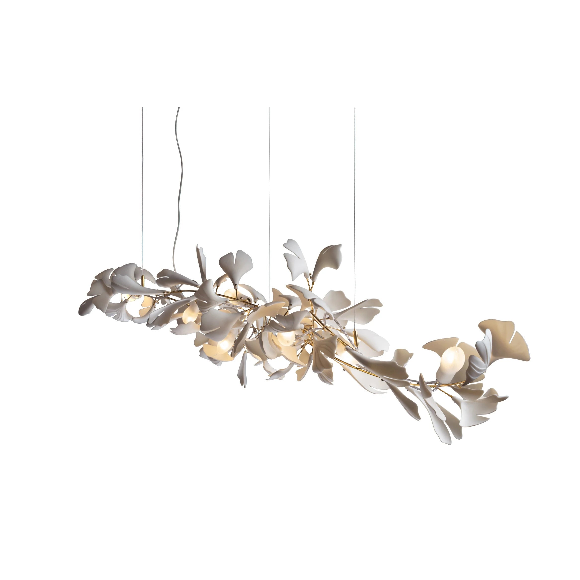 Olivia CeraFall Modern Art Deco Organic Chandelier Metal Ceramics - Cueteks