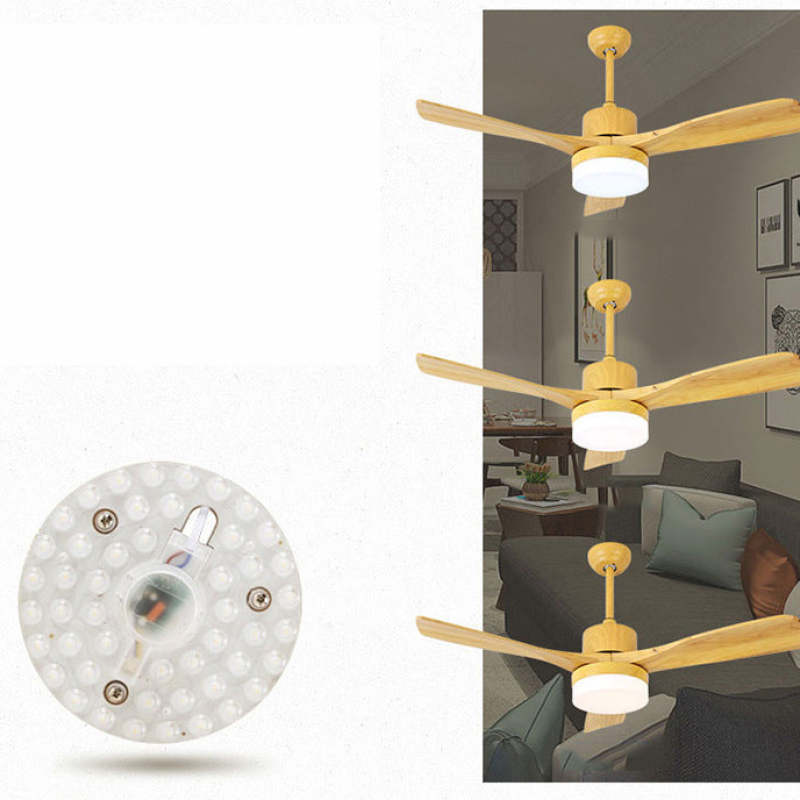 Ozawa 3-Blade Ceiling Fan with Light, Wooden, 2 Color, 43'' - Cueteks