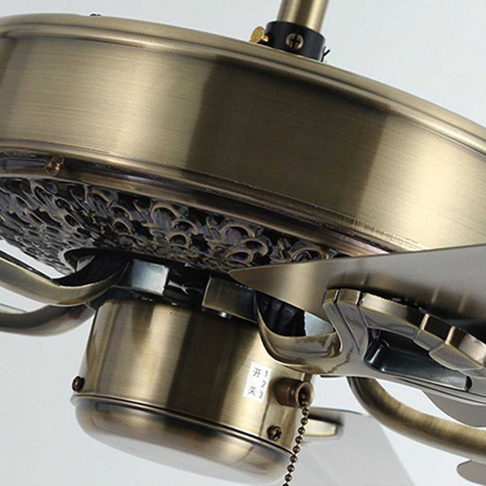 Alessio 5-Blade Cooper Industrial DC Ceiling Fan, Brass, 51'' - Cueteks