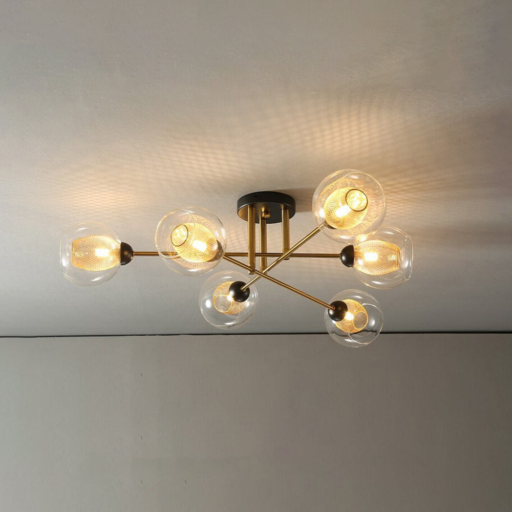 Valentina Industrial Glass Globe Chandelier LED, 6 Style - Cueteks