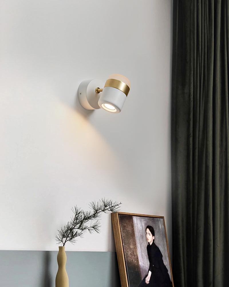 Adjustable cylindrical LED wall light
