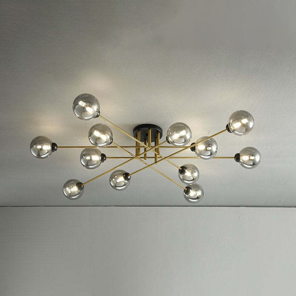 Valentina Industrial Glass Globe Chandelier LED, 6 Style - Cueteks