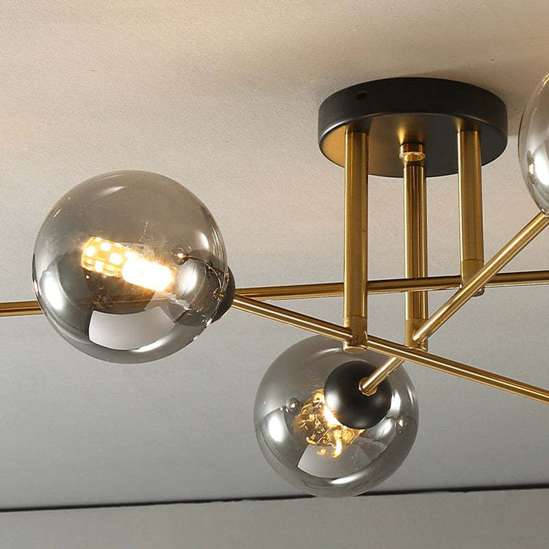 Valentina Industrial Glass Globe Chandelier LED, 6 Style - Cueteks