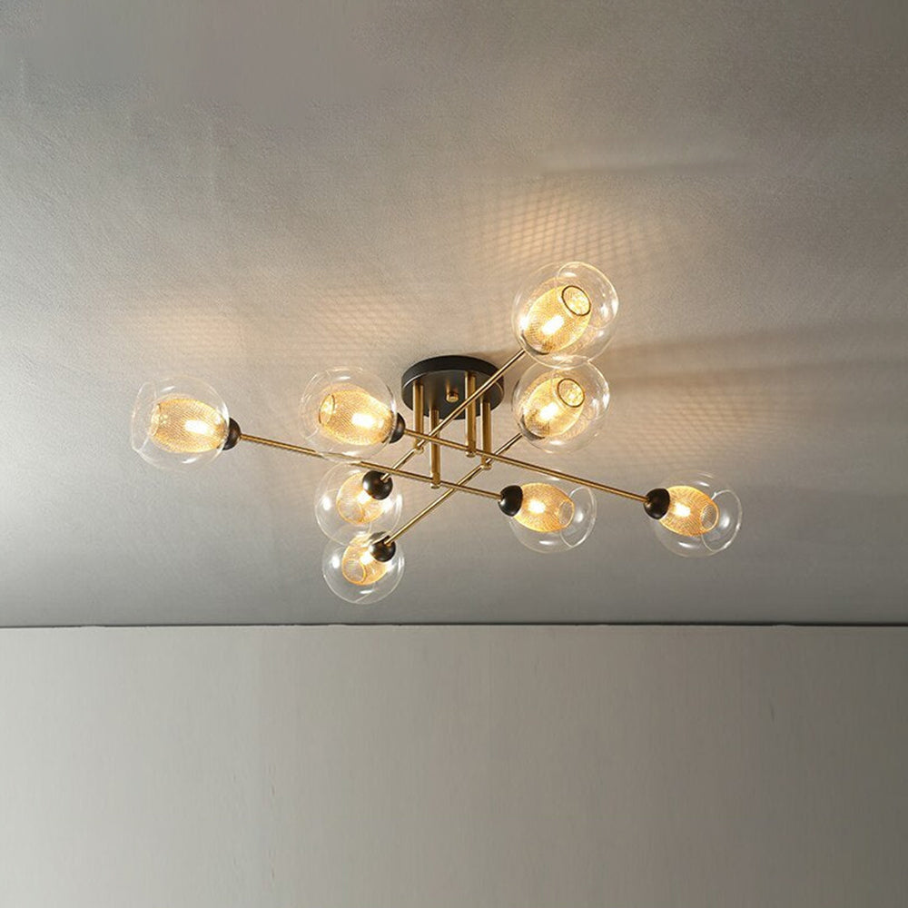 Valentina Industrial Glass Globe Chandelier LED, 6 Style - Cueteks