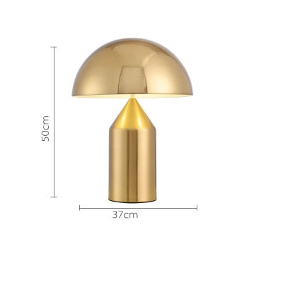Salgado Tischleuchte Pilz Modern, Metall, Schwarz/Weiß/Gold, Esszimmer - Cueteks
