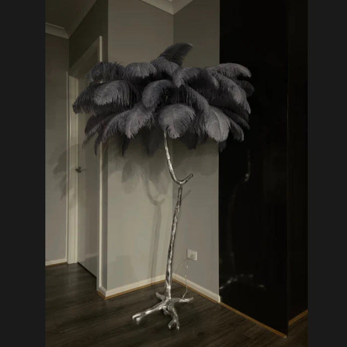 O'Moore Luxuriöse Stehleuchte Feder Mehrfarbig Wohnzimmer Harz Feder - Cueteks