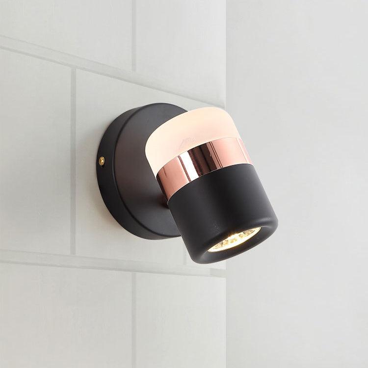 Adjustable cylindrical LED wall light