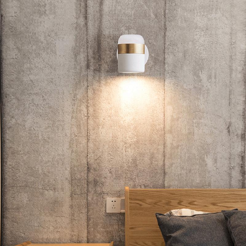 Adjustable cylindrical LED wall light