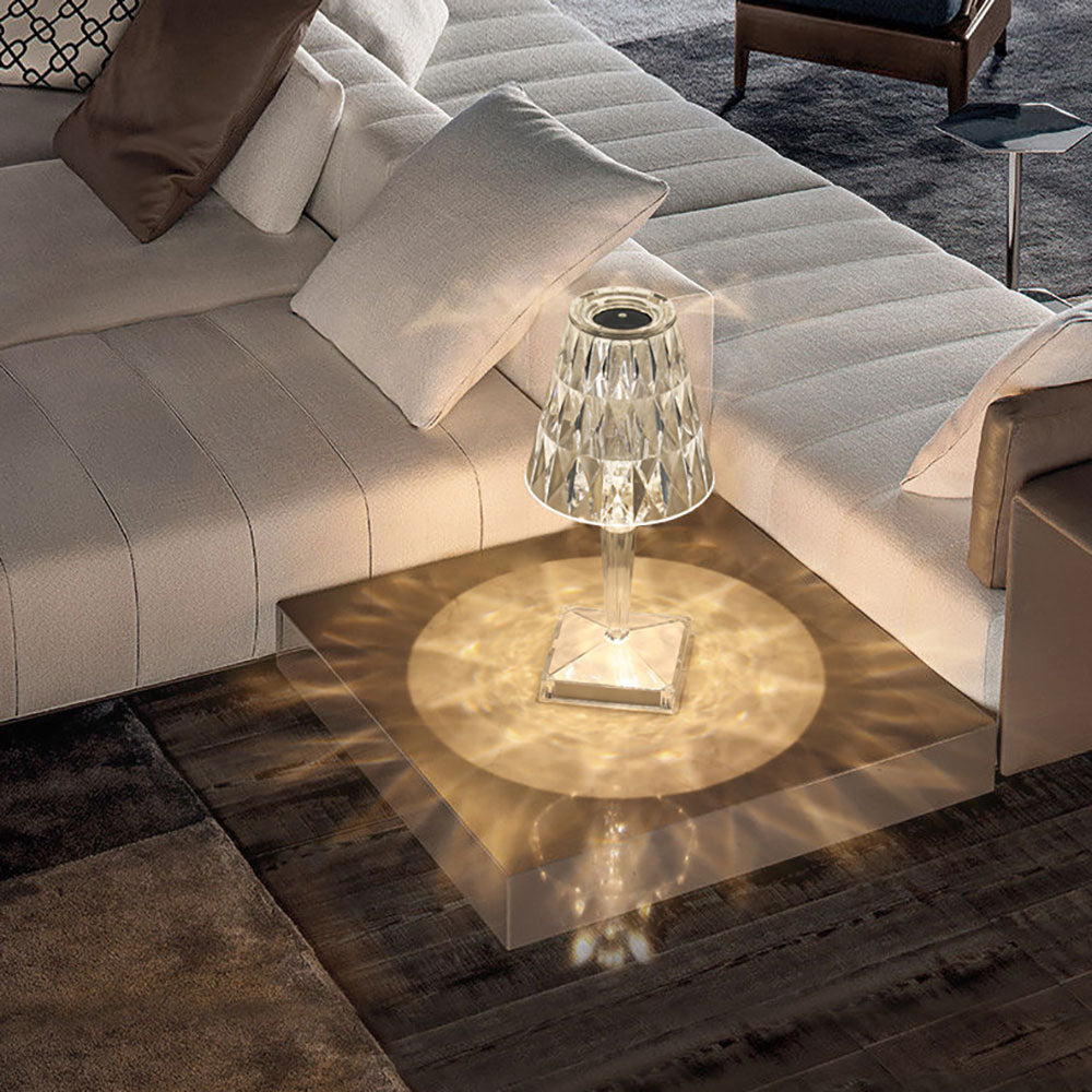 Kristy Design Kristall Diamant Tischlampe Licht, Wohn/Schlafzimmer, Acryl - Cueteks