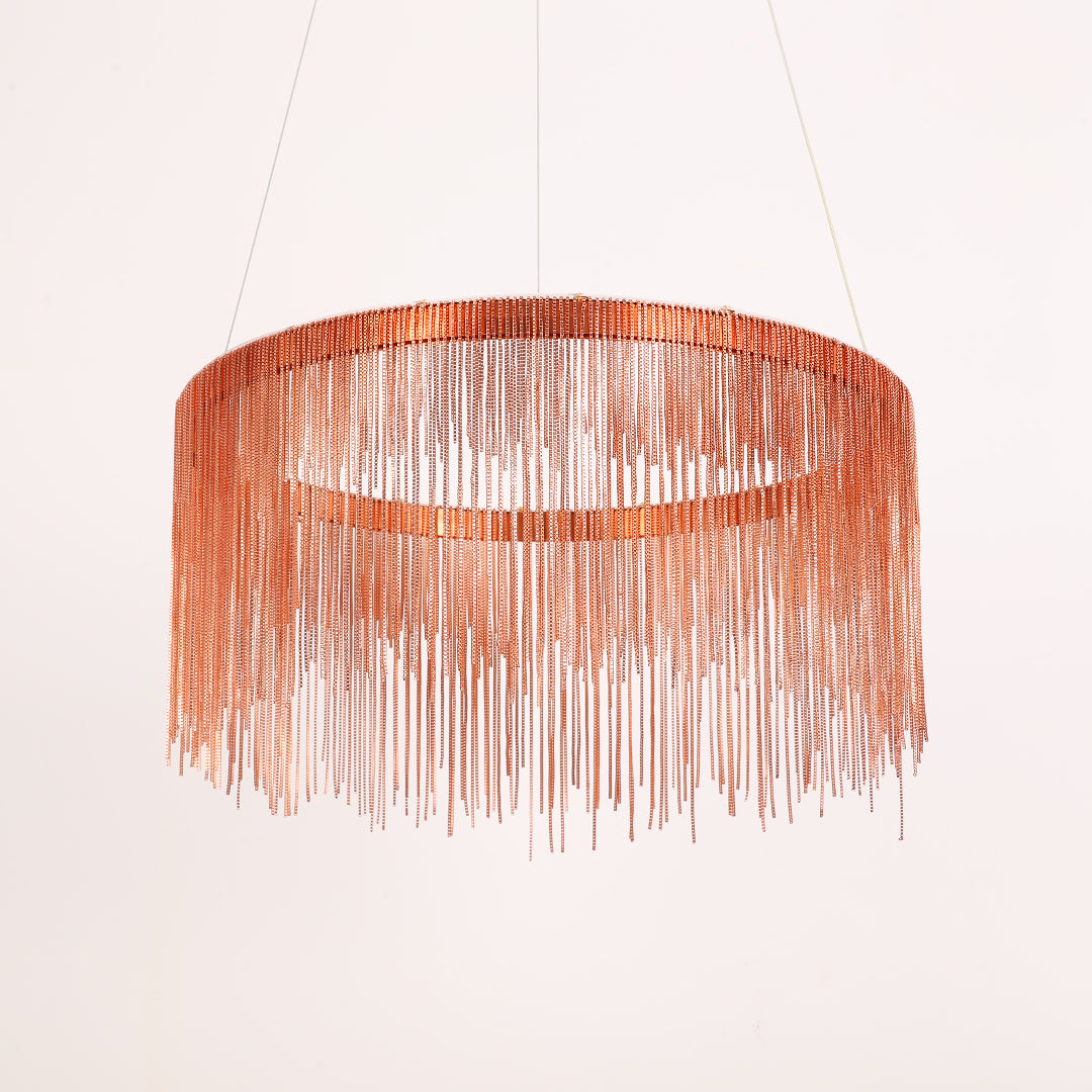 Colon Tassel Chain Art Deco Pendant Light Silver/Gold Living Room/Hall - Cueteks