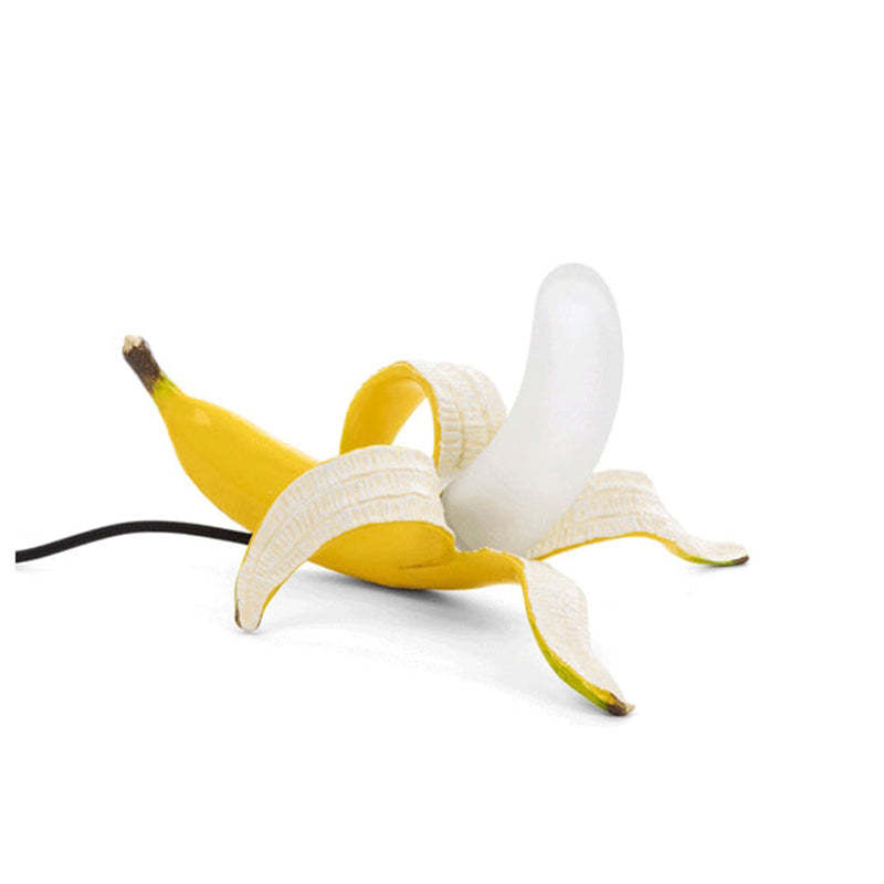 Celesta Creative Banana Resin/Glass Table Lamp, Yellow/Gold - Cueteks