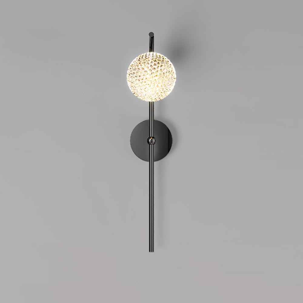 Front view of Black stem and textured round head