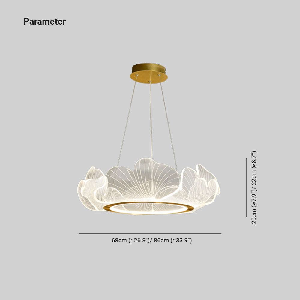 Marilyn Modern Blown Pendant Light, Metal/Acrylic, Living Room/Hall - Cueteks