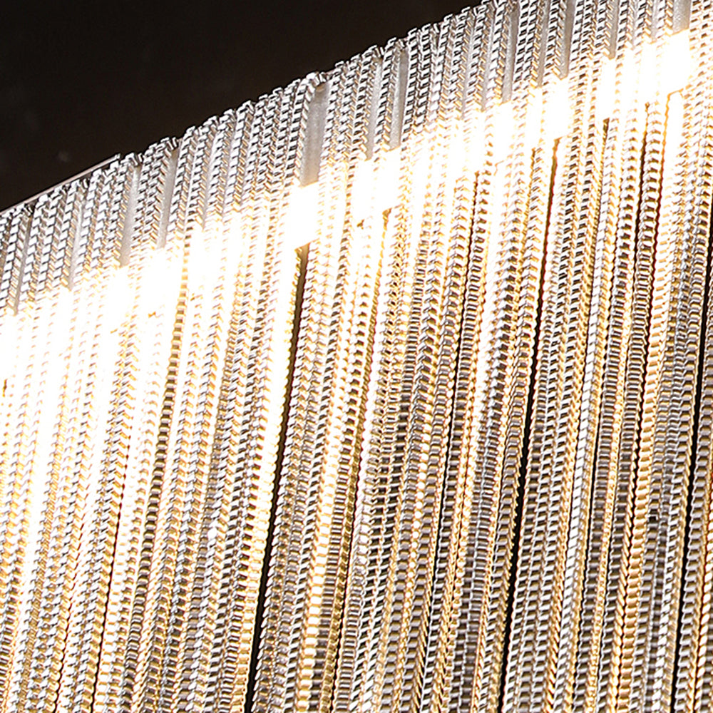Colon Tassel Chain Art Deco Pendant Light Silver/Gold Living Room/Hall - Cueteks
