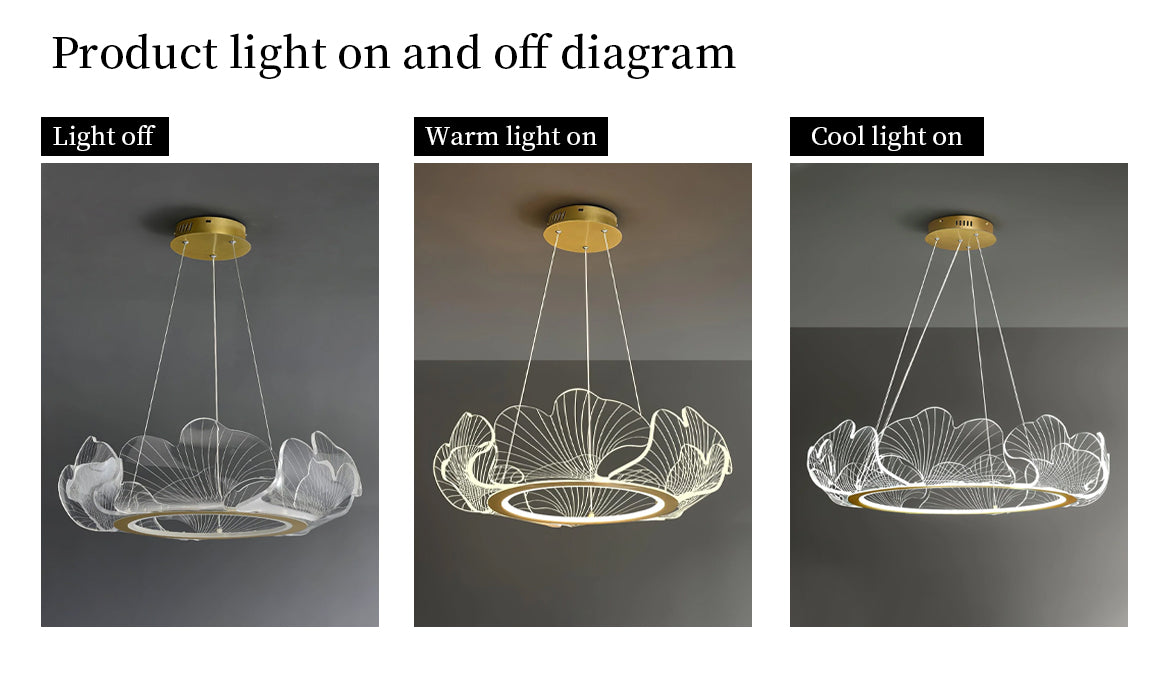 Marilyn Modern Blown Pendant Light, Metal/Acrylic, Living Room/Hall - Cueteks