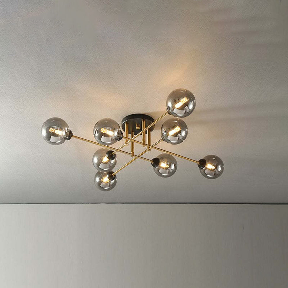 Valentina Industrial Glass Globe Chandelier LED, 6 Style - Cueteks