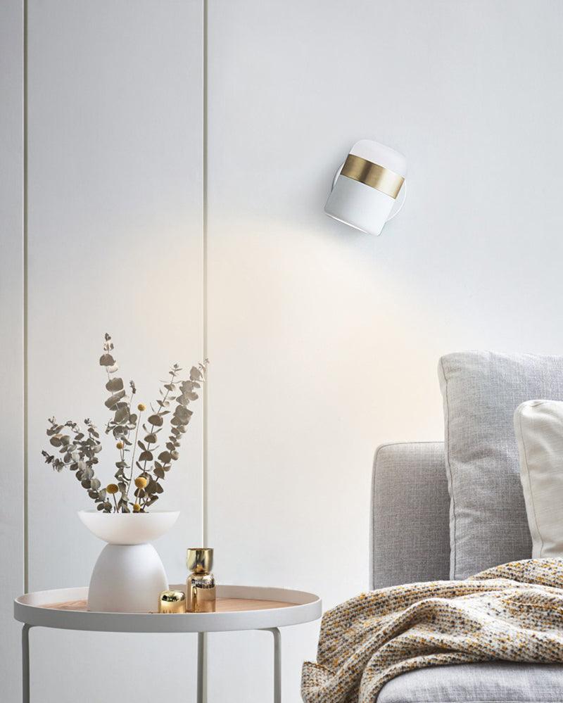 Adjustable cylindrical LED wall light