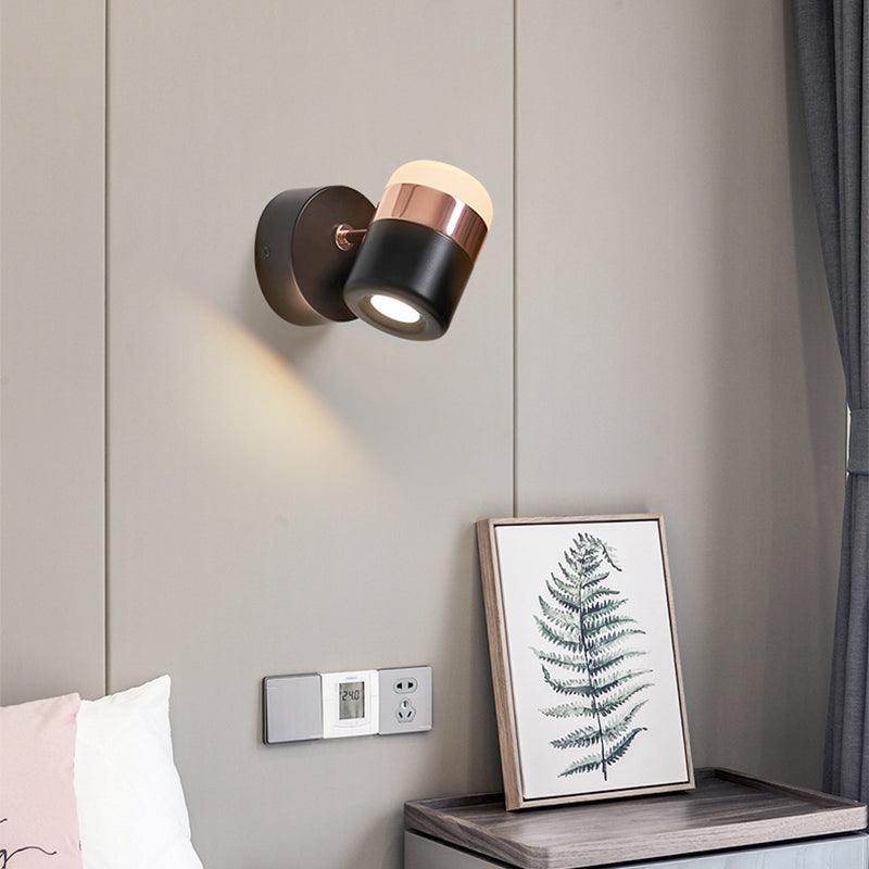 Adjustable cylindrical LED wall light