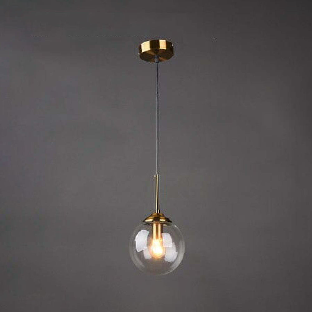 Valentina Modern LED Pendelleuchte Glaskugel, 3 Farben, Esstisch, Metall Glas - Cueteks