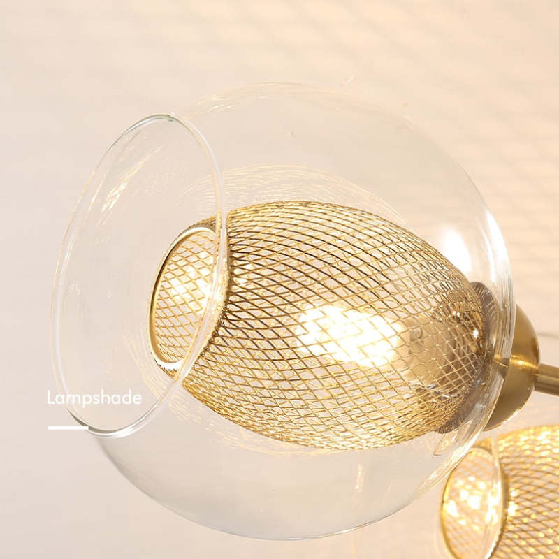 Valentina Industrial Glass Globe Chandelier LED, 6 Style - Cueteks