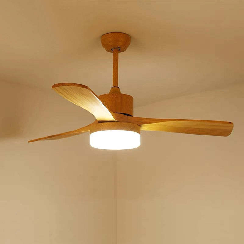 Ozawa 3-Blade Ceiling Fan with Light, Wooden, 2 Color, 43'' - Cueteks