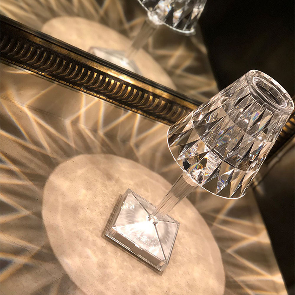 Kristy Design Kristall Diamant Tischlampe Licht, Wohn/Schlafzimmer, Acryl - Cueteks