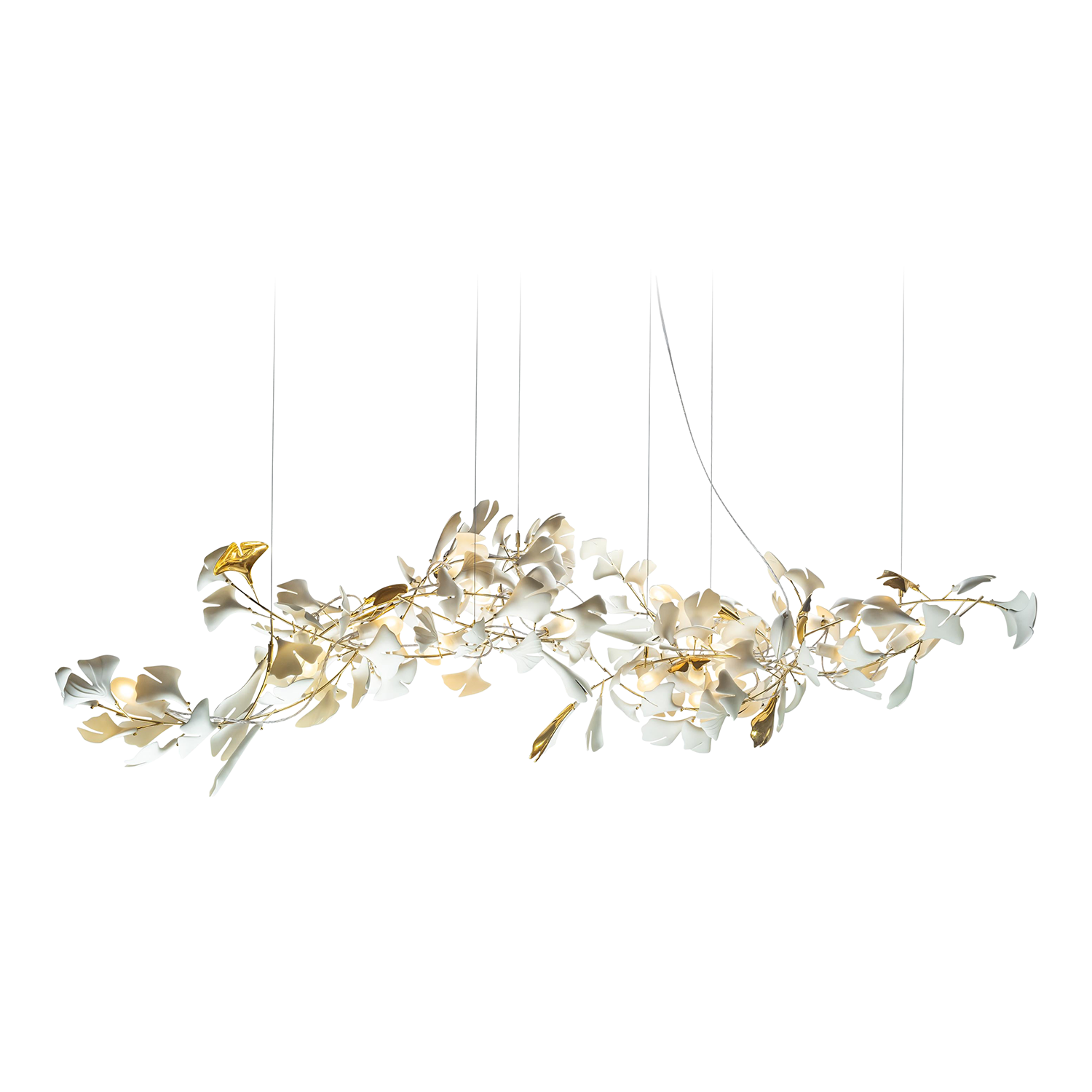 Olivia CeraFall Modern Art Deco Organic Chandelier Metal Ceramics - Cueteks
