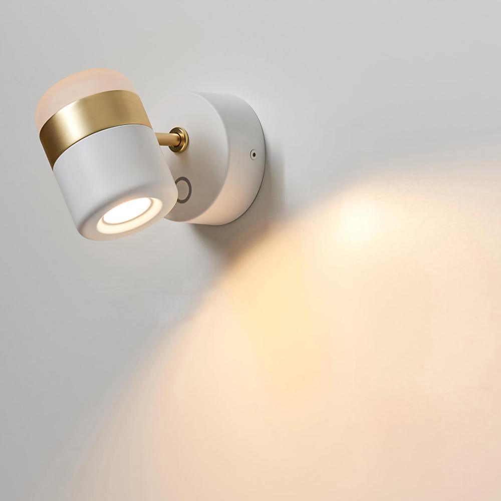 Adjustable cylindrical LED wall light
