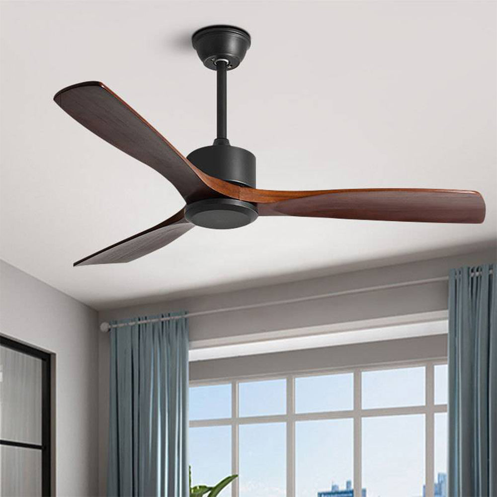 Haydn 3-Blade Black & Red Ceiling Fans, DIA 52'' - Cueteks
