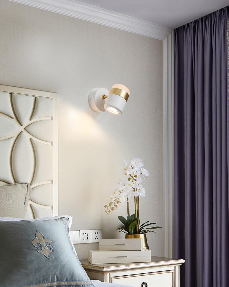Adjustable cylindrical LED wall light
