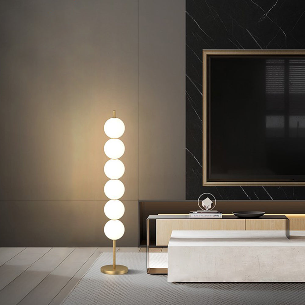 Valentina Modern Candy Acrylic/etal Floor Lamp, Brass - Cueteks