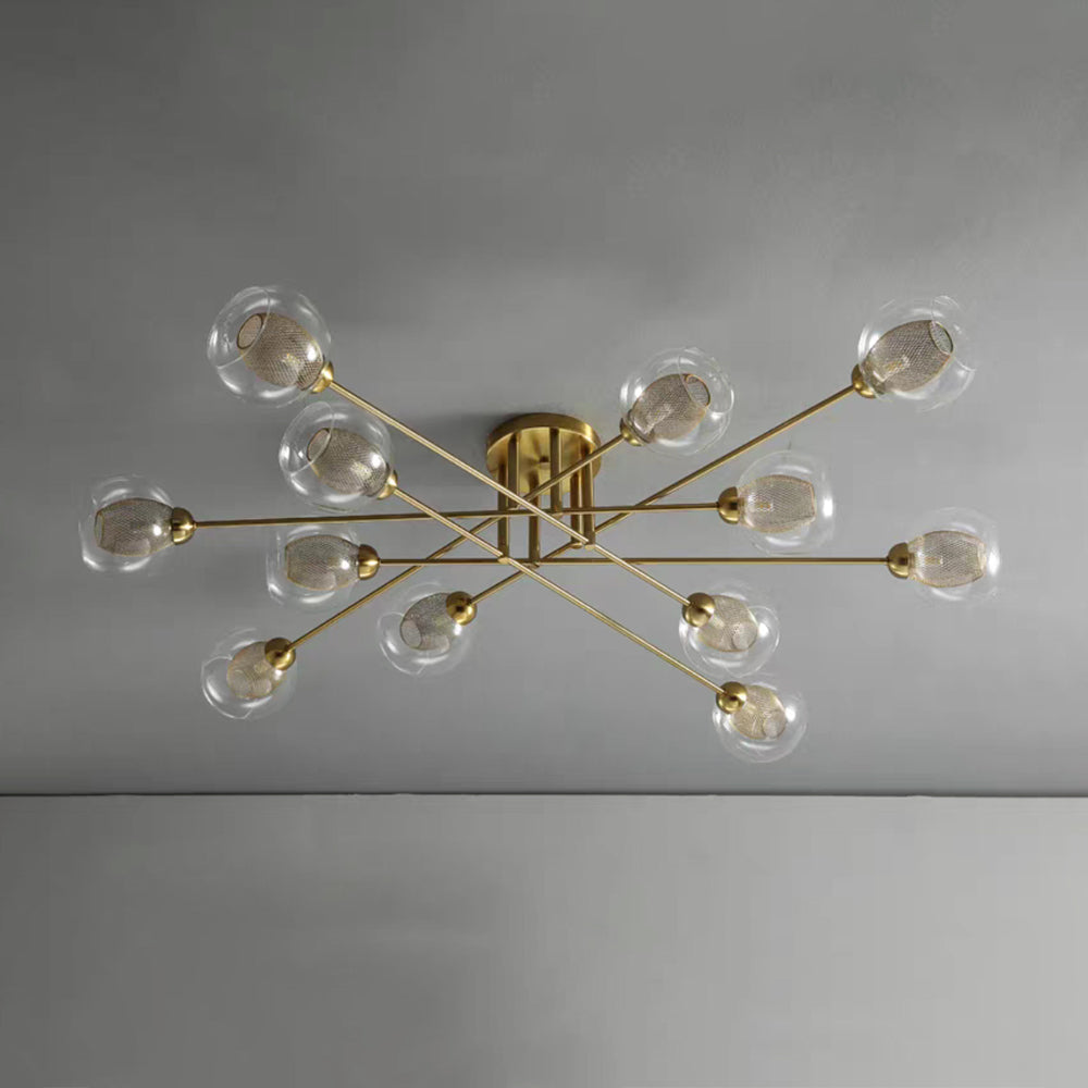 Valentina Industrial Glass Globe Chandelier LED, 6 Style - Cueteks