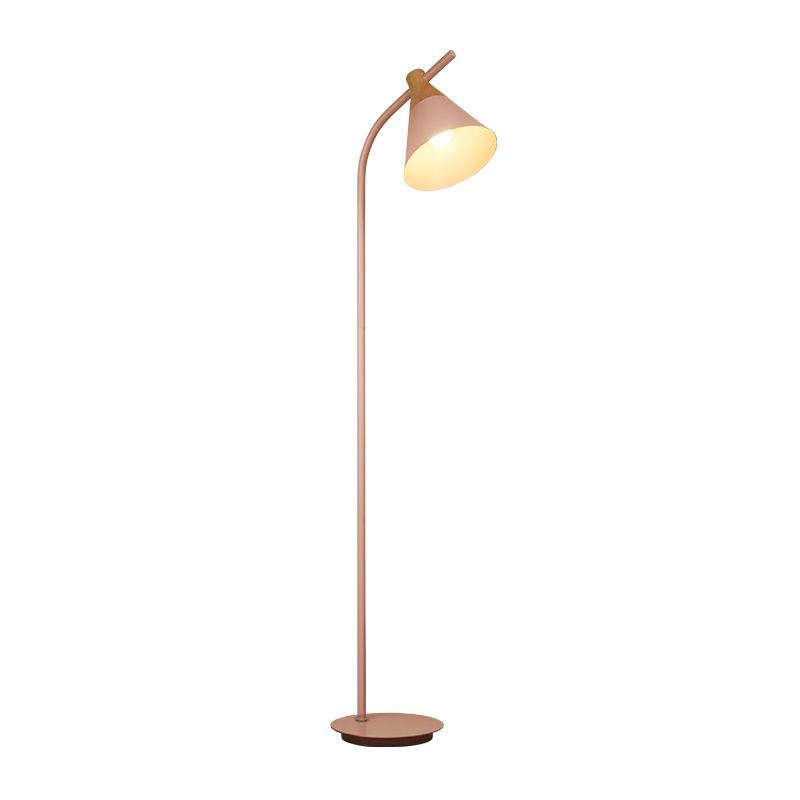 Morandi Floor Lamp, Bedroom & Living Room, Gray & Pink & Yellow, Metal - Cueteks