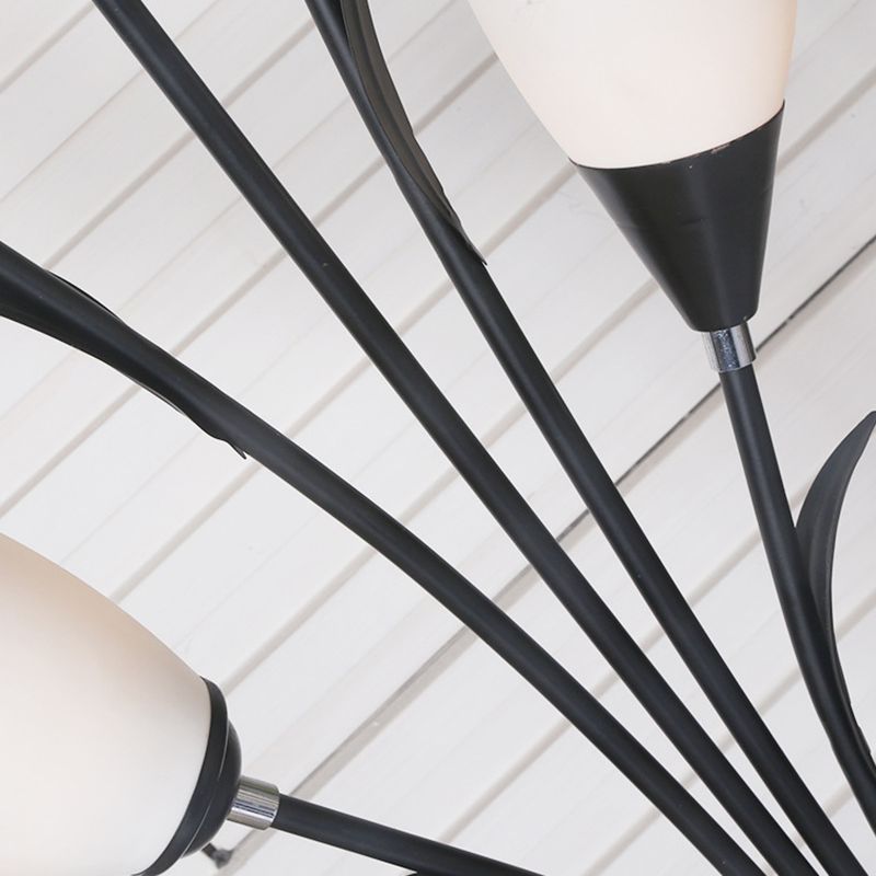 Bella Flower Branching Black Floor Lamp, Living Room - Cueteks