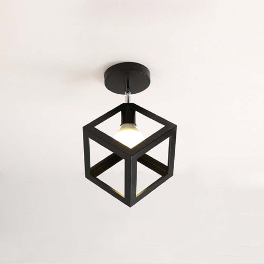 Herbert Modern Nordic Metal LED Flush Mount Ceiling Light, Black/White - Cueteks