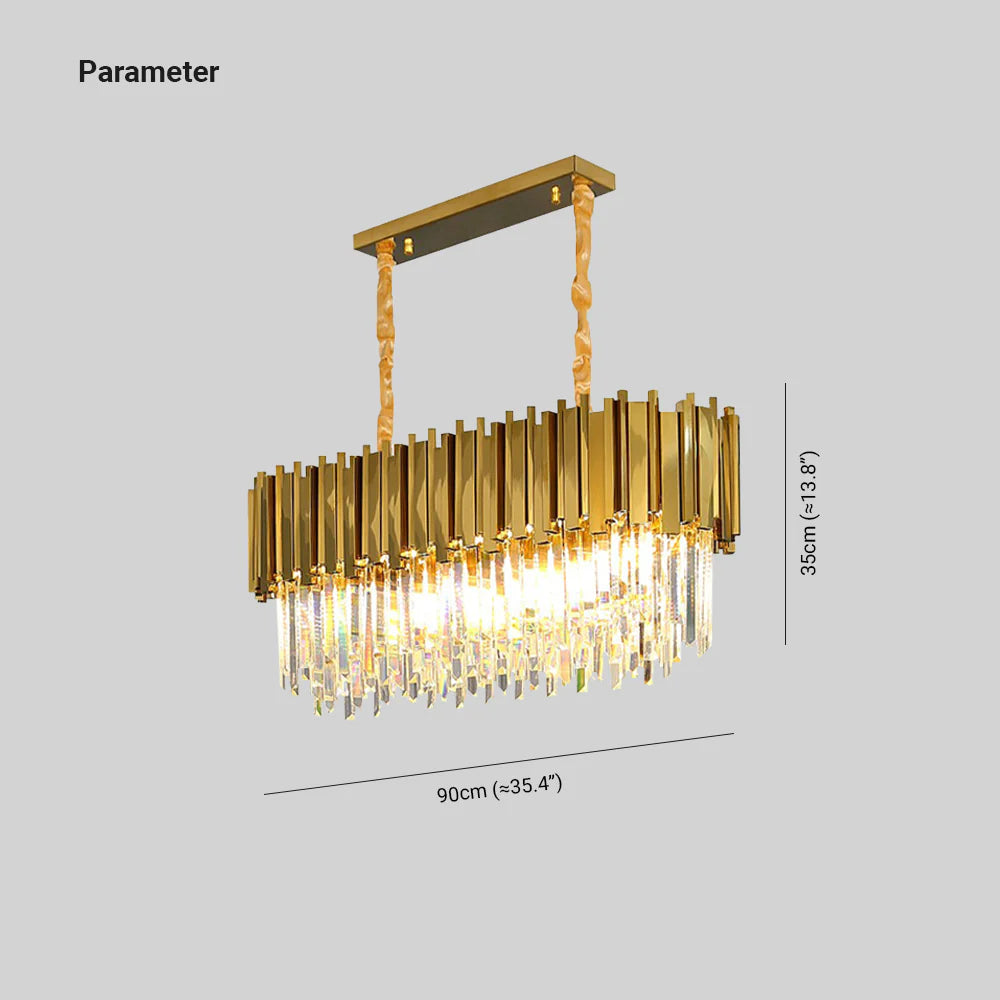Marilyn Nordic Postmodern Luxury Gold Crystal Chandelier for Dining Room & Living Room - Cueteks