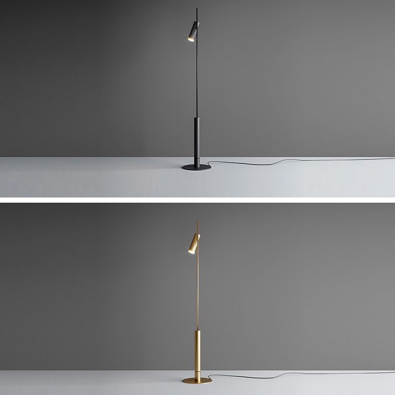 Freja Modern Linear double head Metal Silica Gel Floor Lamp - Cueteks