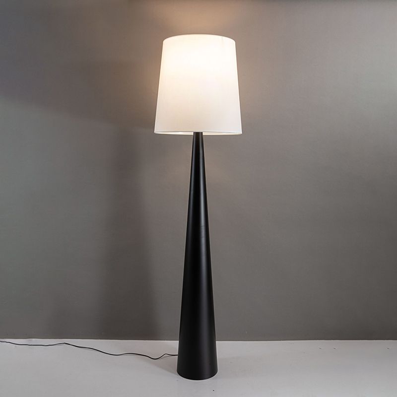 Eryn Floor Lamp Cone Shaped Nordic, Fabric Art, White, Living Room - Cueteks