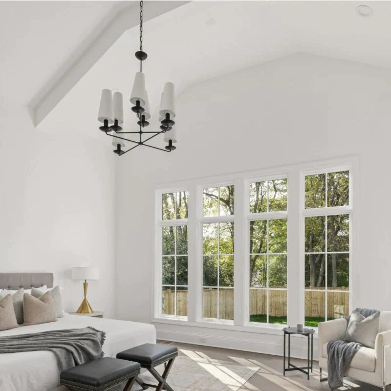 Alessio Design LED Chandeliers White Black Metall Bedroom Kitchen - Cueteks