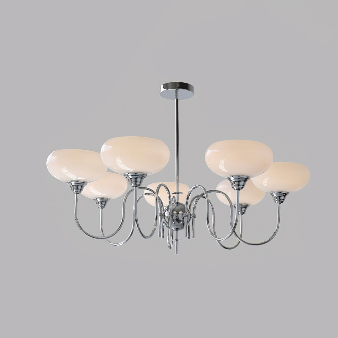 Morandi Modern Kitchen Island Bubble Globe Glass Chandelier, White/Beige - Cueteks