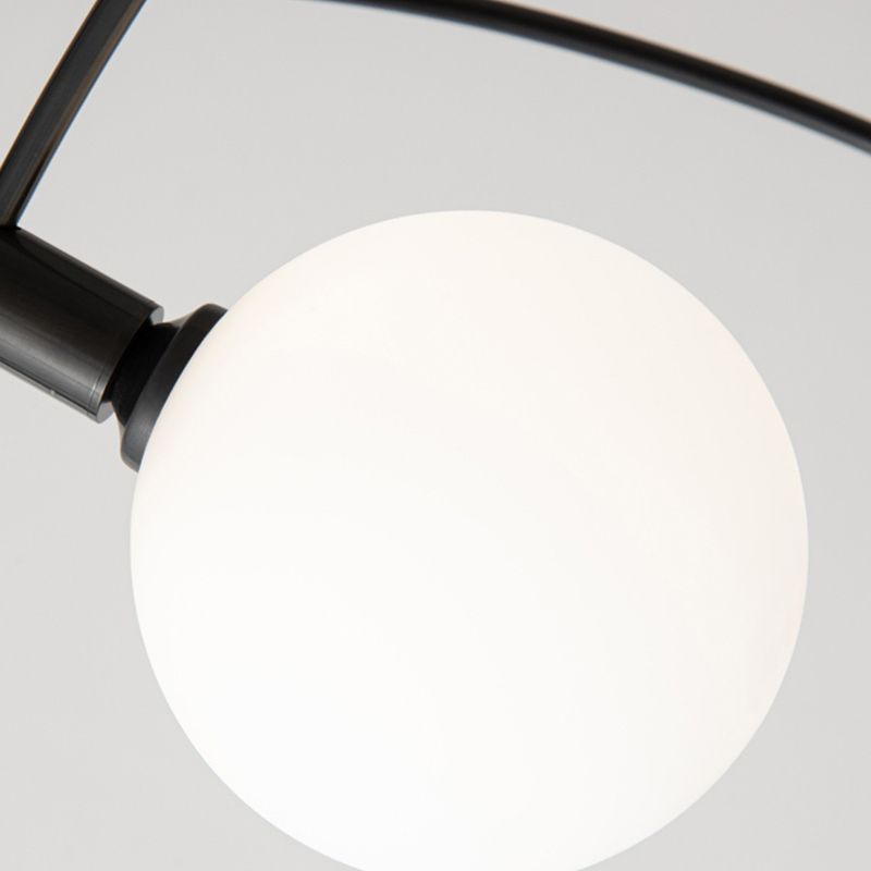 Valentina Pendant Light Globe Modern, Metal/Glass, Black/Gold, Bedroom - Cueteks