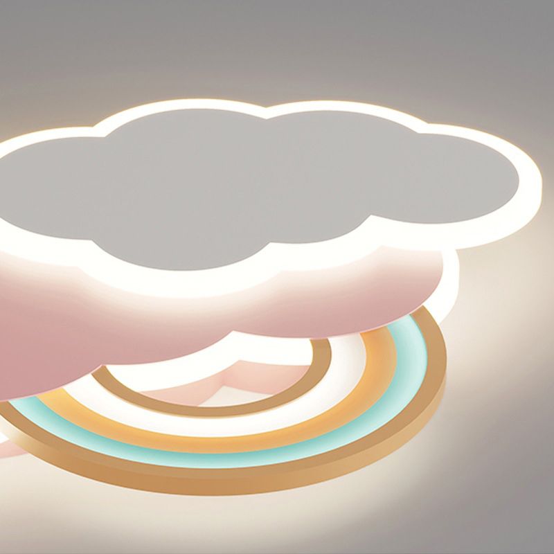 Minori underside close-up of the pale front cloud, bright outline, pink cloud layer and yellow-and-blue curved rainbow detail.