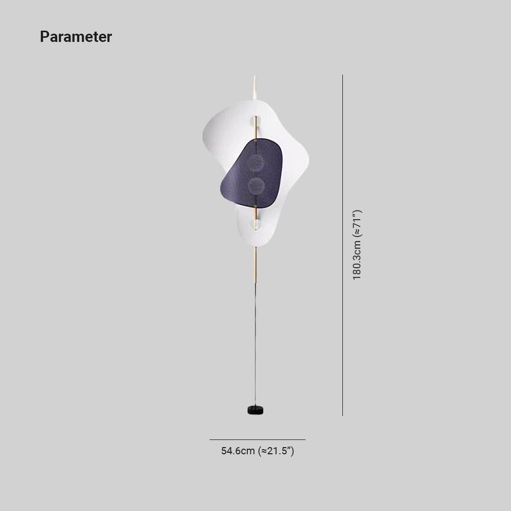 Salgado Modern Irregular Double Head Metal Floor Lamp, White - Cueteks