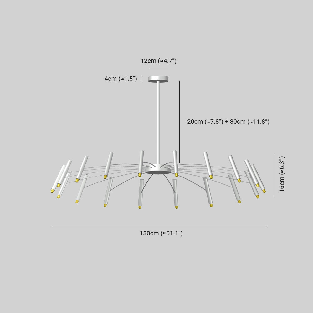 Evette Modern Blown Linear Metal Chandelier, White/Black - Cueteks