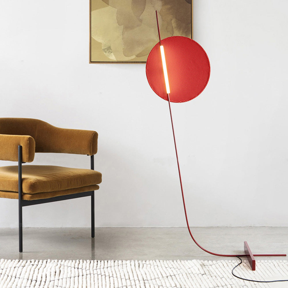 Elif Floor Lamp Blood Moon Postmodern, Metal, Red, Bedroom - Cueteks