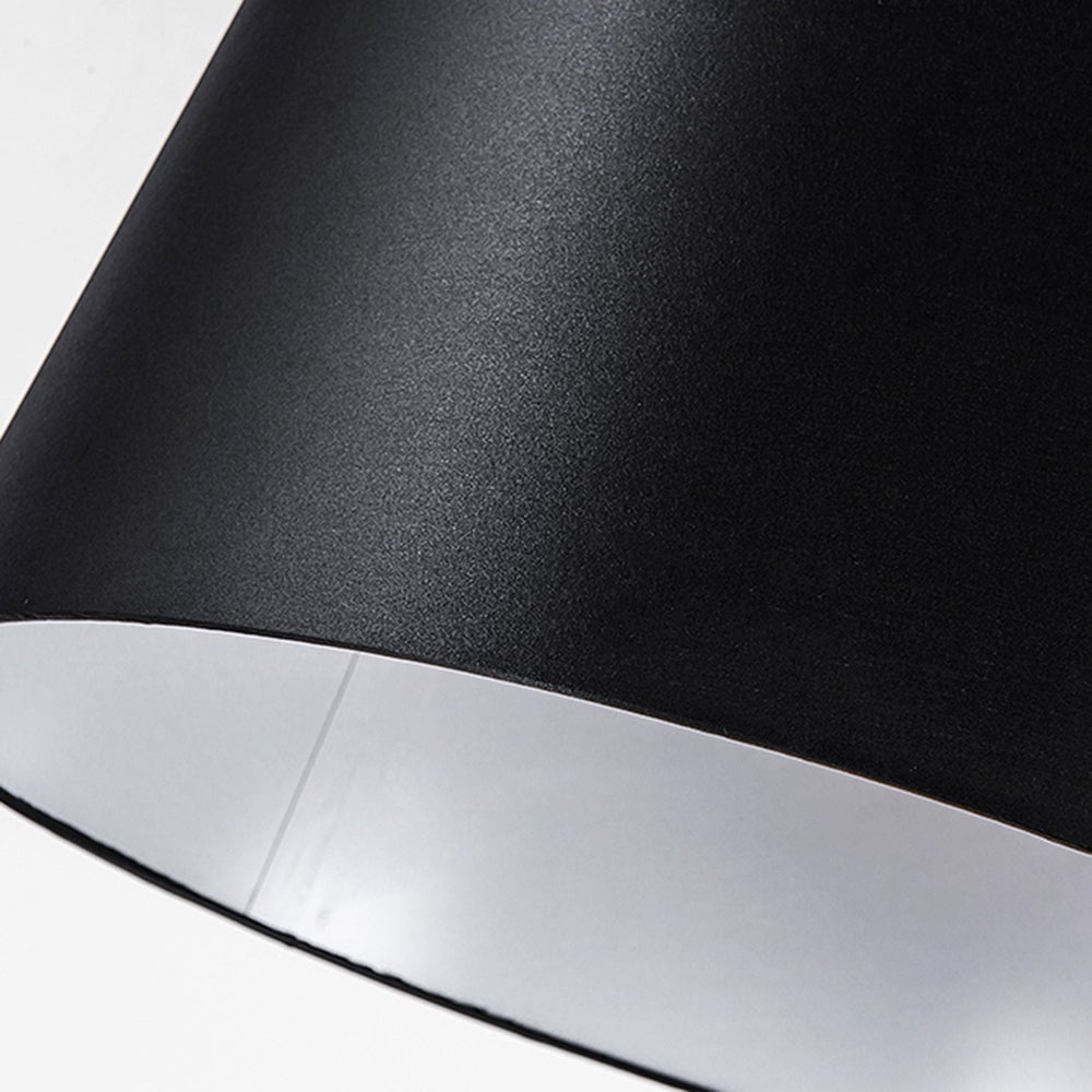 Salgado Black Floor Lamp 3 Color Temperature Switchable, Artificial Fabric & Metal - Cueteks