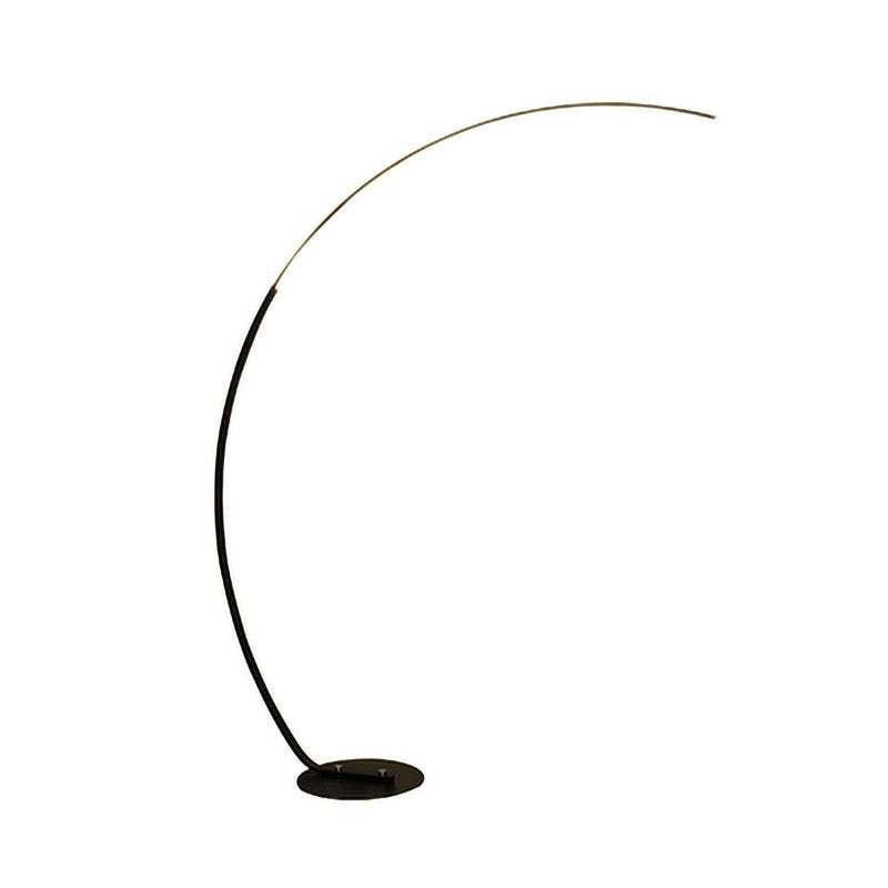 Edge Modern Arc LED Floor Lamp, Black/White, Metal/Silicon - Cueteks